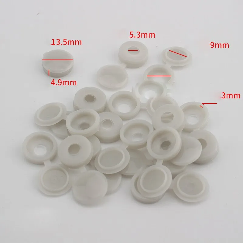 100pcs Screw Cap For Wall Furniture Plastic Decorative Nuts Cover Bolts  Fold Snap Protective Cap Button Hardware Screw Cover