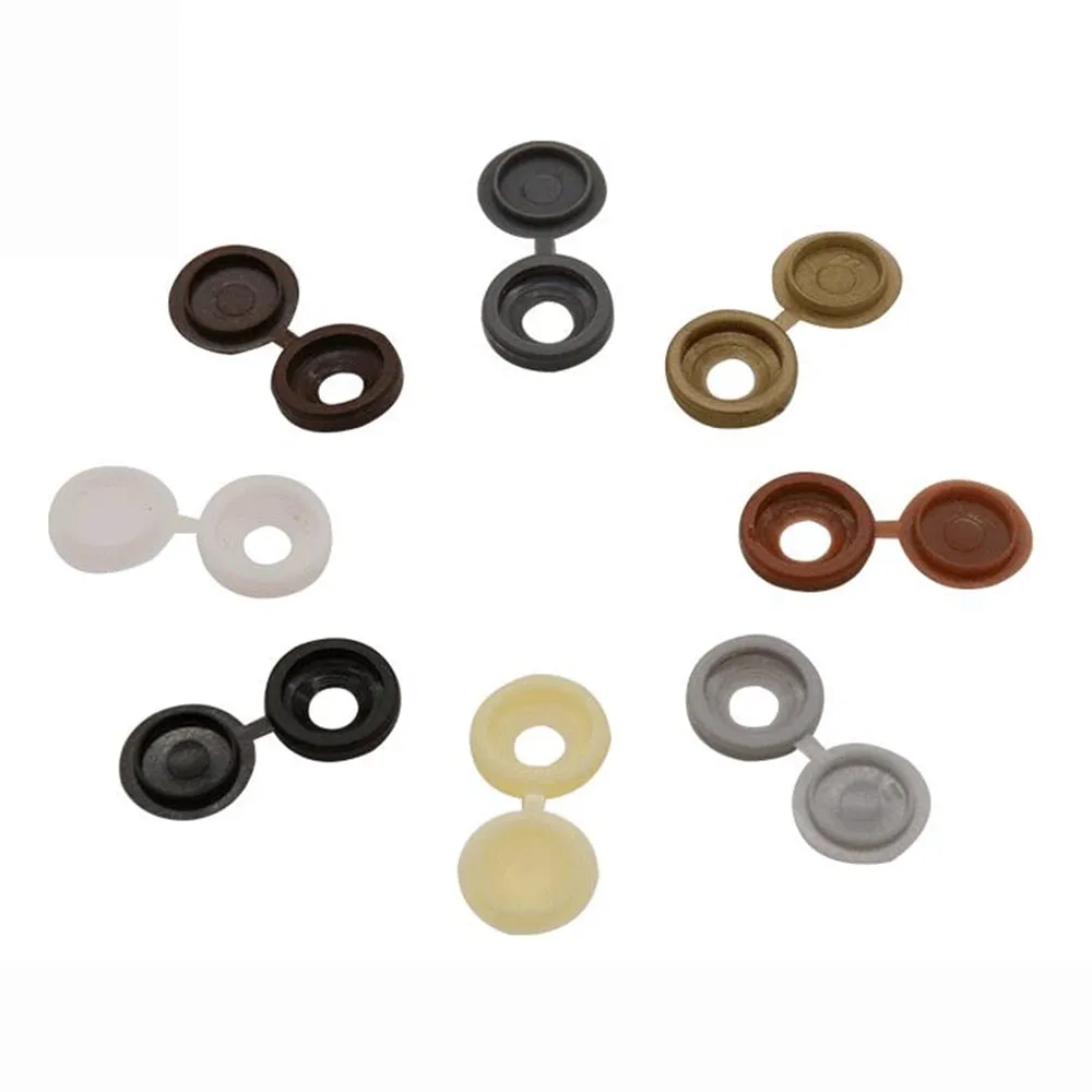 100pcs Screw Cap For Wall Furniture Plastic Decorative Nuts Cover Bolts  Fold Snap Protective Cap Button Hardware Screw Cover