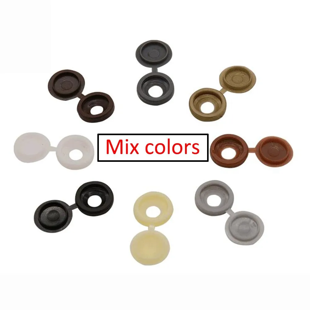 100pcs Screw Cap For Wall Furniture Plastic Decorative Nuts Cover Bolts  Fold Snap Protective Cap Button Hardware Screw Cover