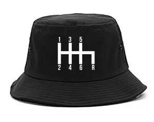 6 Speed Manual Transmission Car Racing Mens Bucket Hat