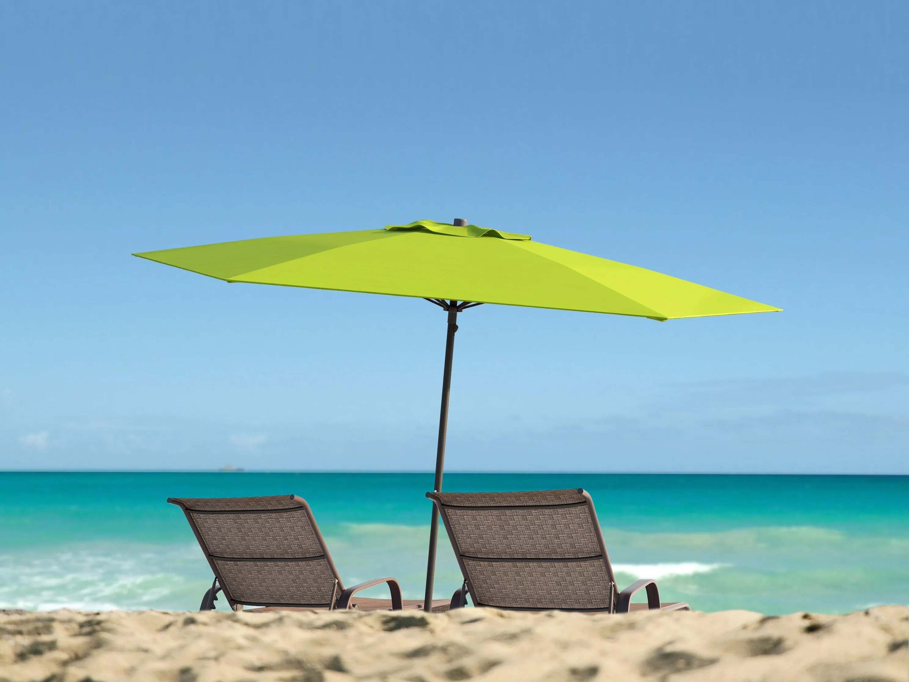 7.5ft Lime Green Beach Umbrella