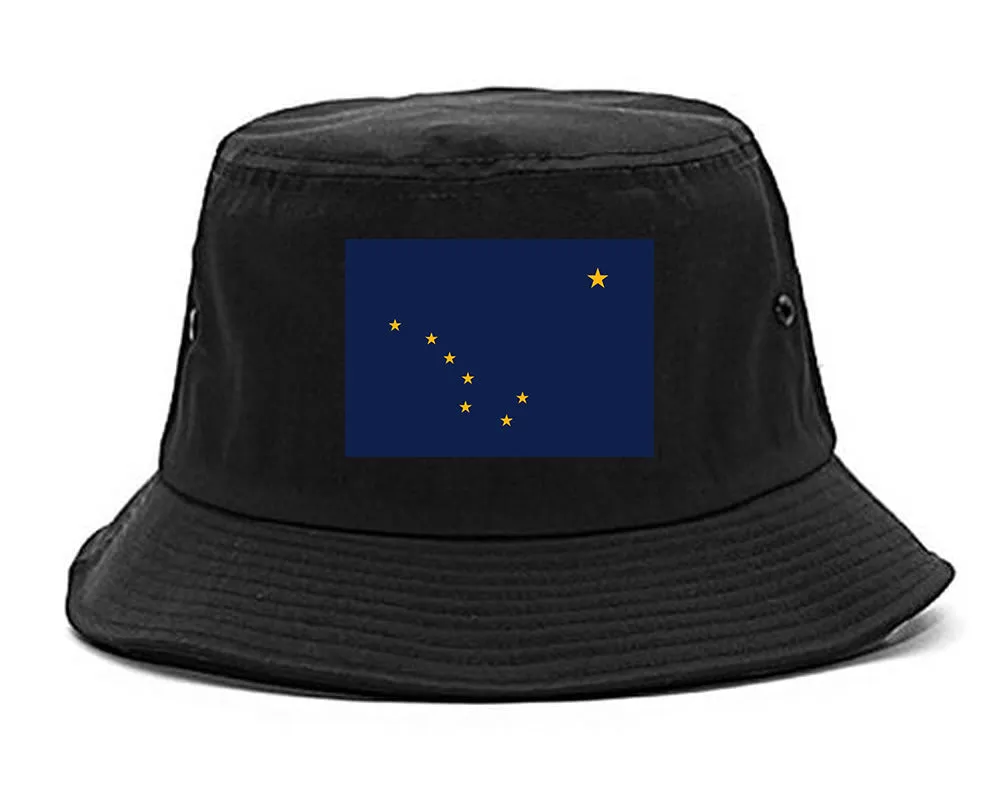 Alaska State Flag AK Chest Mens Bucket Hat