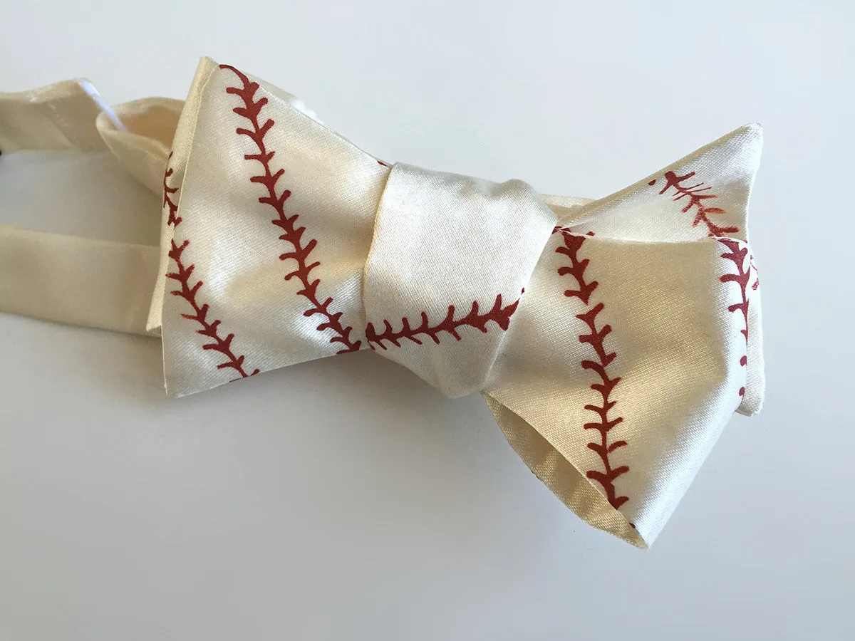 Baseball Stitching Bow Tie