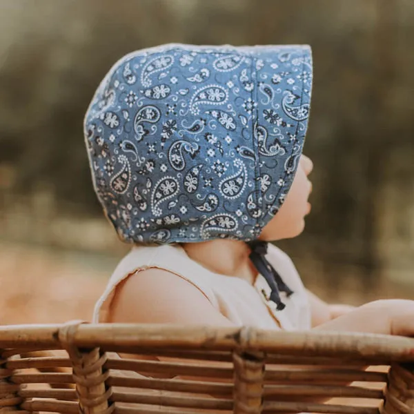 Bedhead Heritage Reversible Sun Bonnet - Paisley / Indigo