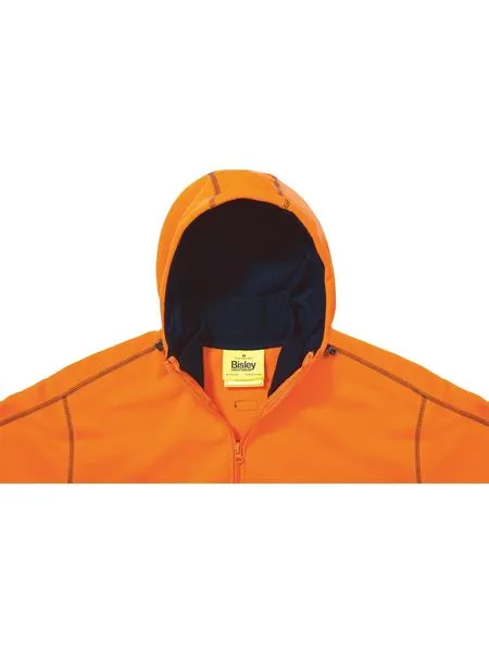 Bisley Hi Vis Zip Front Fleece Hoodie (BK6819)