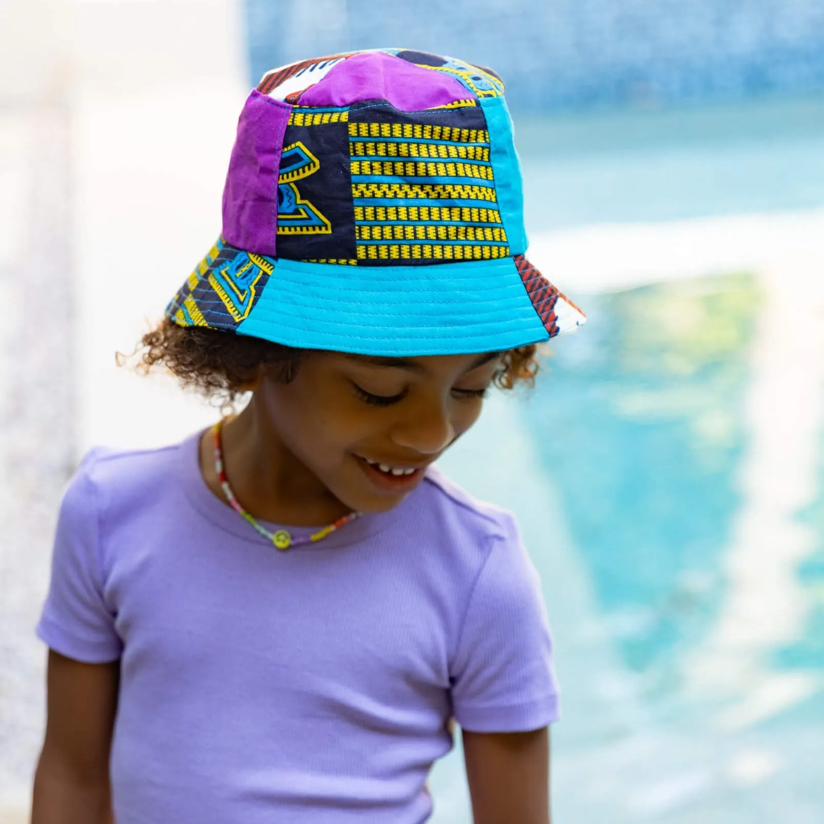 Blue Razz Kids Satin-Lined Bucket Hat