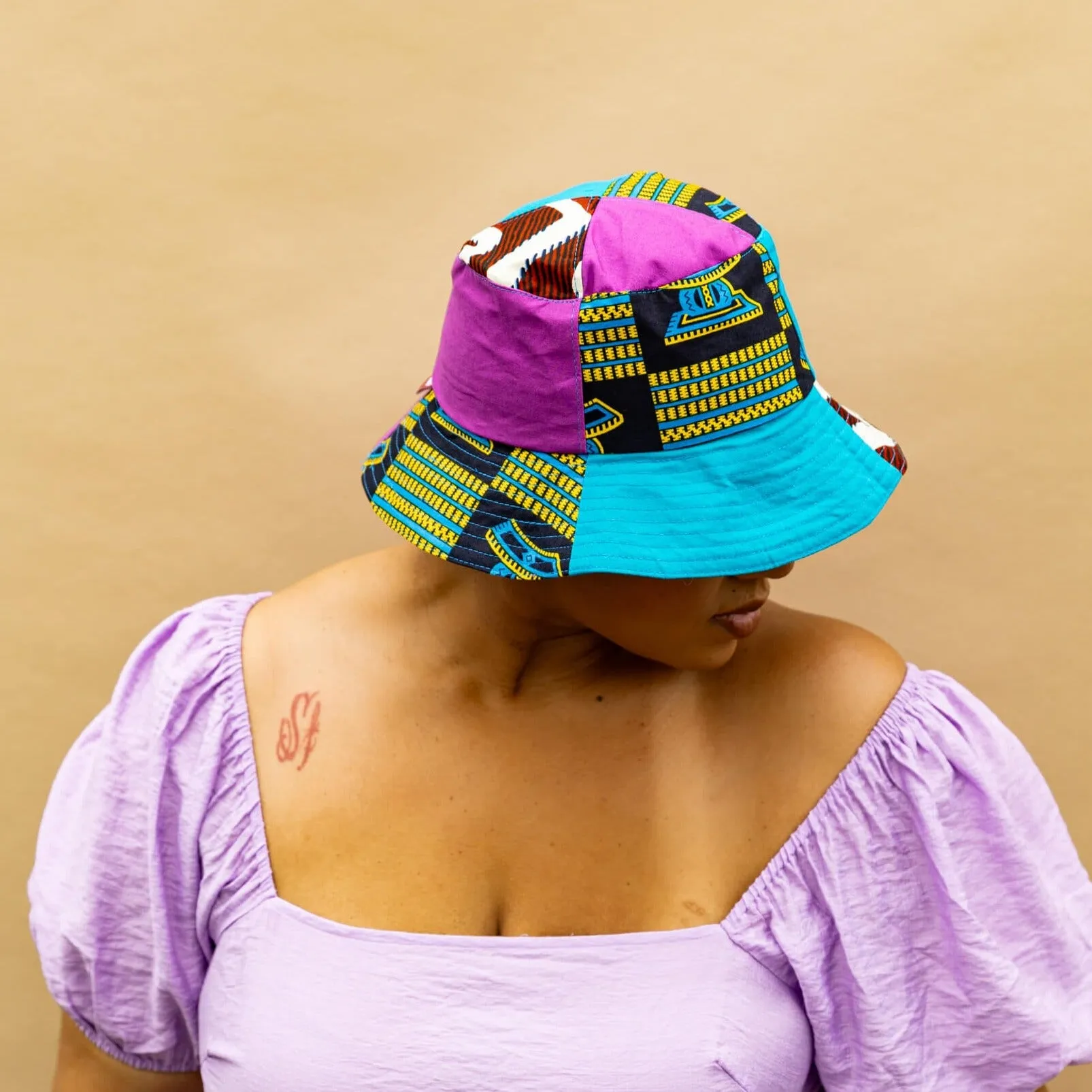 Blue Razz Satin-Lined Bucket Hat