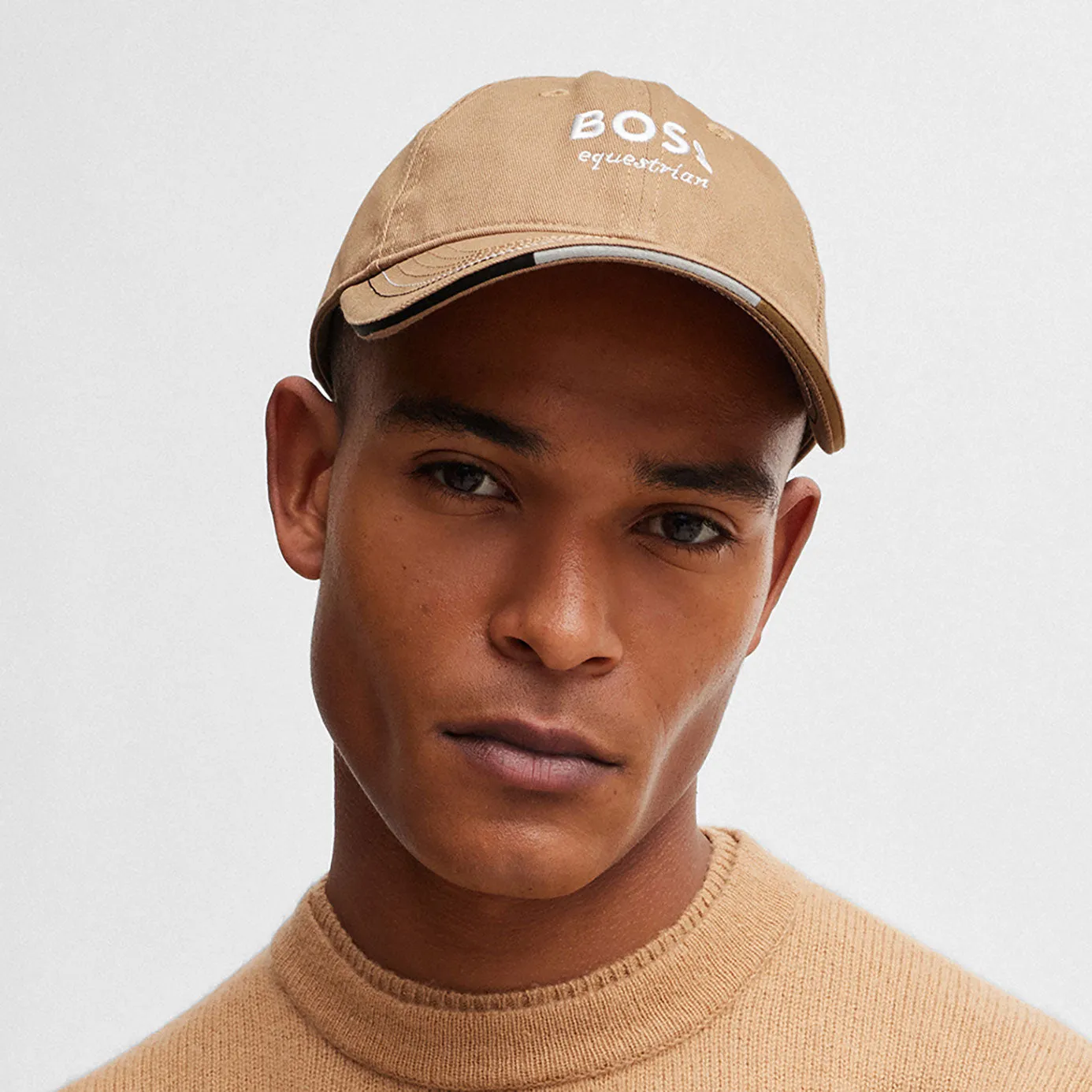 BOSS Equestrian Embroidery Cap - Camel