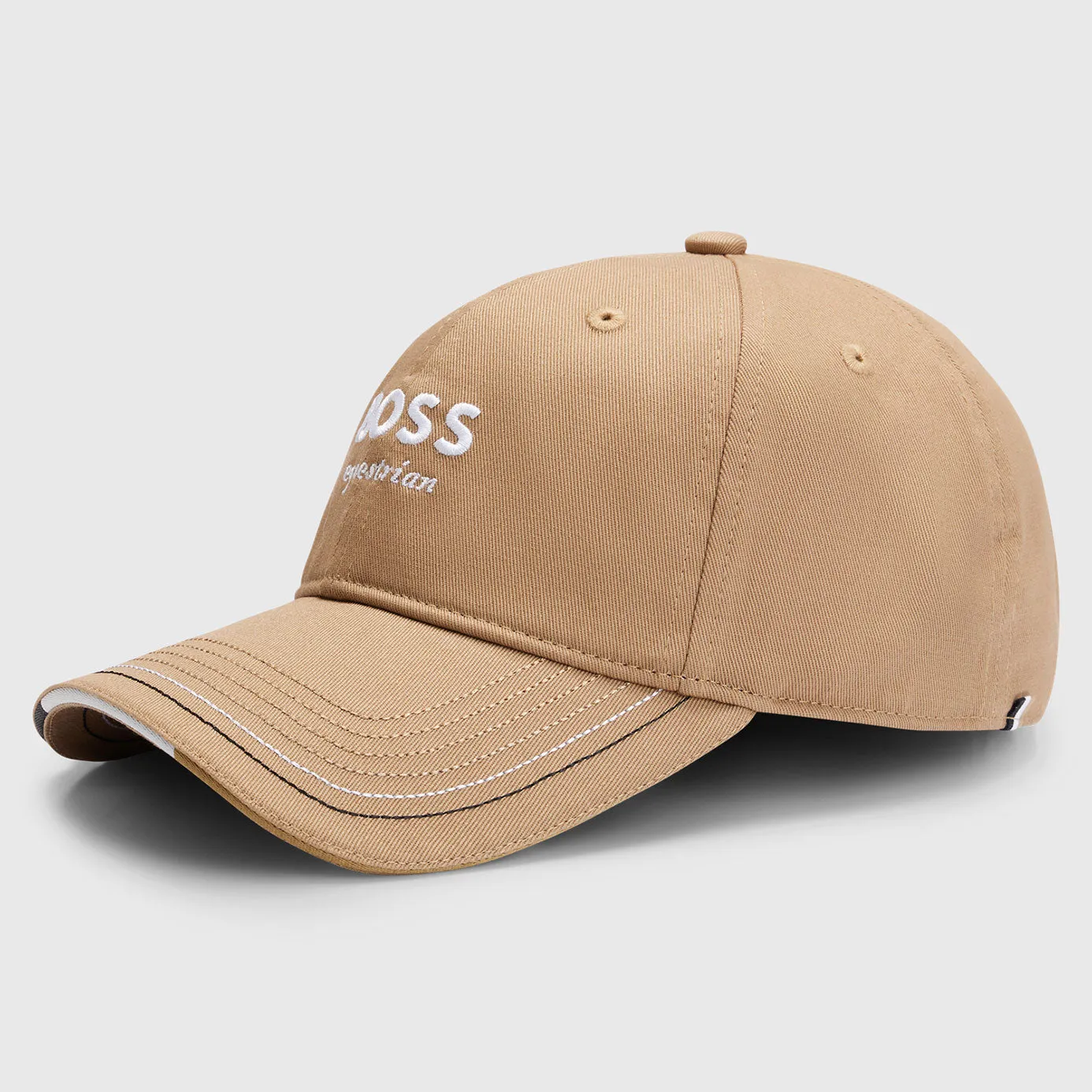 BOSS Equestrian Embroidery Cap - Camel