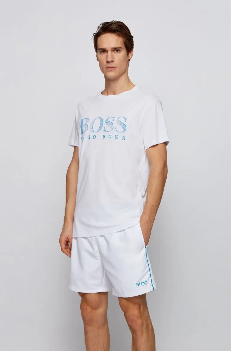 BOSS RN UV Protection T-Shirt in White & Turquoise