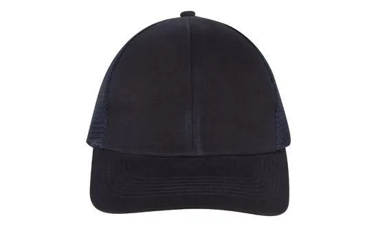 BRUSHED COTTON CAP WITH MESH BACK