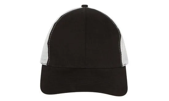 BRUSHED COTTON CAP WITH MESH BACK