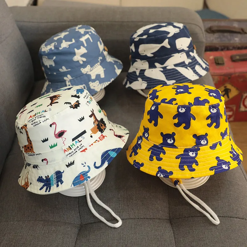 Bucket Hats Summer Children UV Protection Panama Sun Hat Kid Camping Fishing Cap Girls Boys Beach Caps 6 months to 12 years