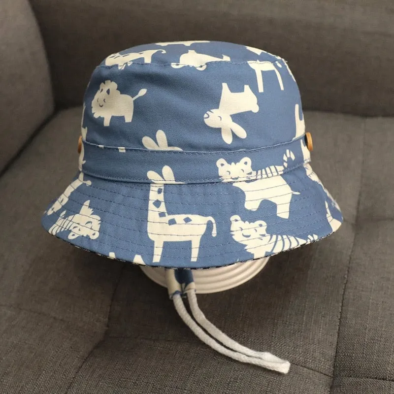 Bucket Hats Summer Children UV Protection Panama Sun Hat Kid Camping Fishing Cap Girls Boys Beach Caps 6 months to 12 years