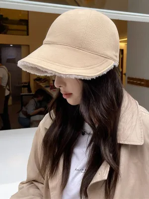 Casual Velvet Keep Warm Bucket Hat