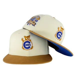 Chicago Cubs Beige Chrome Waving Bear New Era 59FIFTY Fitted Hat