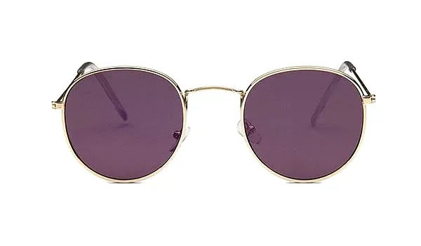 Classy Men Round Sunglasses Purple