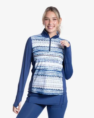 CLEARANCE - BLOQUV x JANTZEN - WOMEN'S RELAXED MOCK ZIP TOP (3002JC)