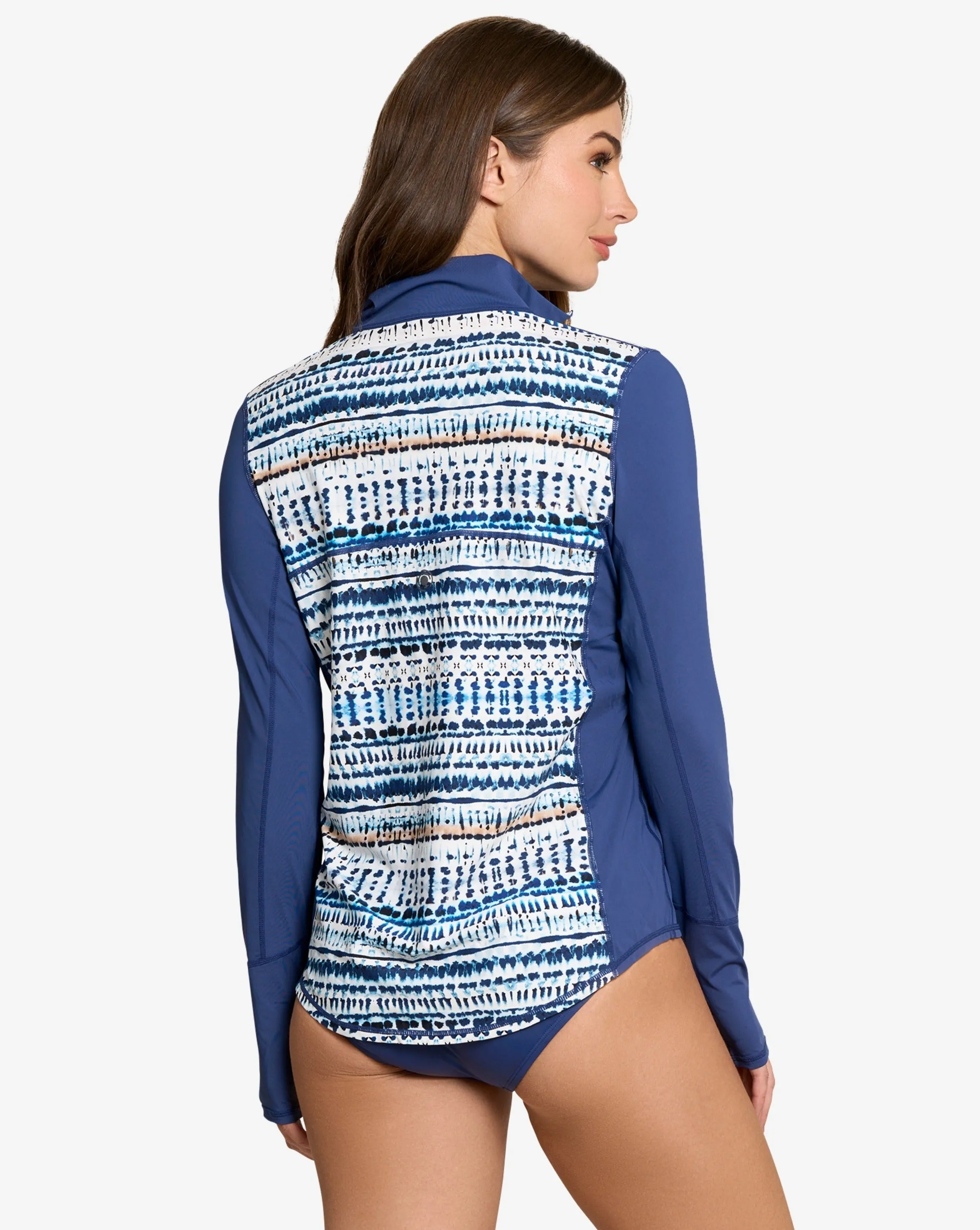 CLEARANCE - BLOQUV x JANTZEN - WOMEN'S RELAXED MOCK ZIP TOP (3002JC)