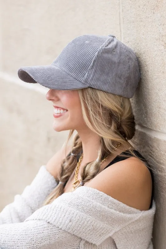 Corduroy Boyfriend Ball Cap // 4 COLORS