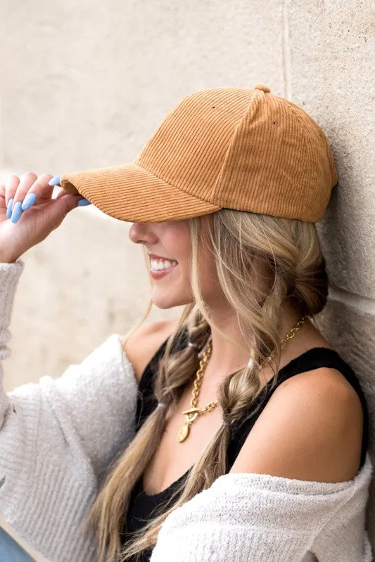 Corduroy Boyfriend Ball Cap // 4 COLORS