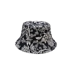 Cotton Reversible Bucket Hat Colorful Tropical Print Double Side Wear Fisherman Cap YZB0120