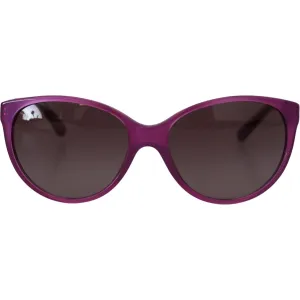 Dolce & Gabbana Chic Purple Acetate Round Sunglasses