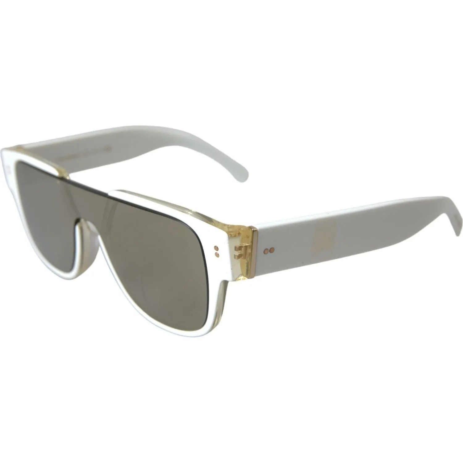 Dolce & Gabbana Chic White Acetate Designer Sunglasses