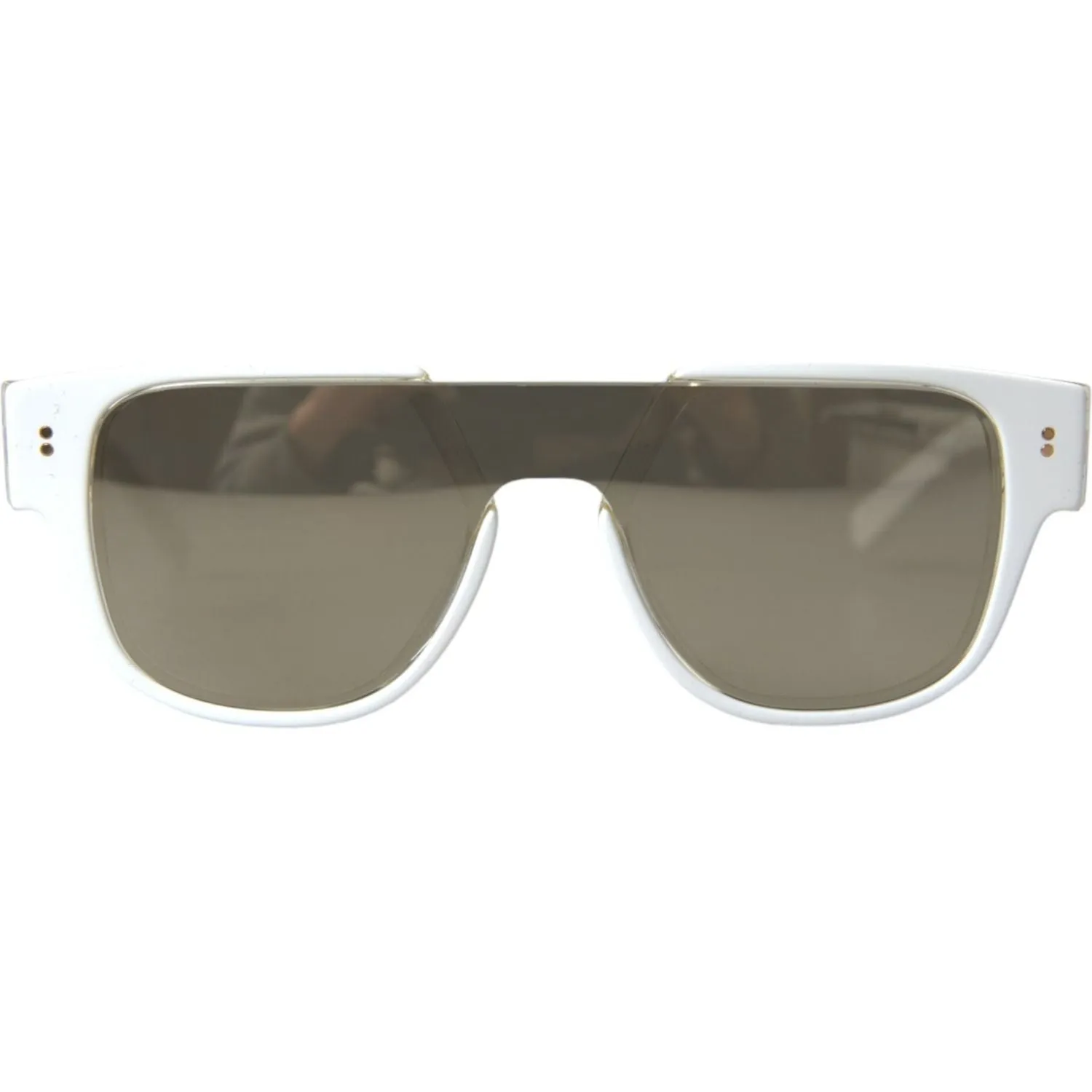 Dolce & Gabbana Chic White Acetate Designer Sunglasses