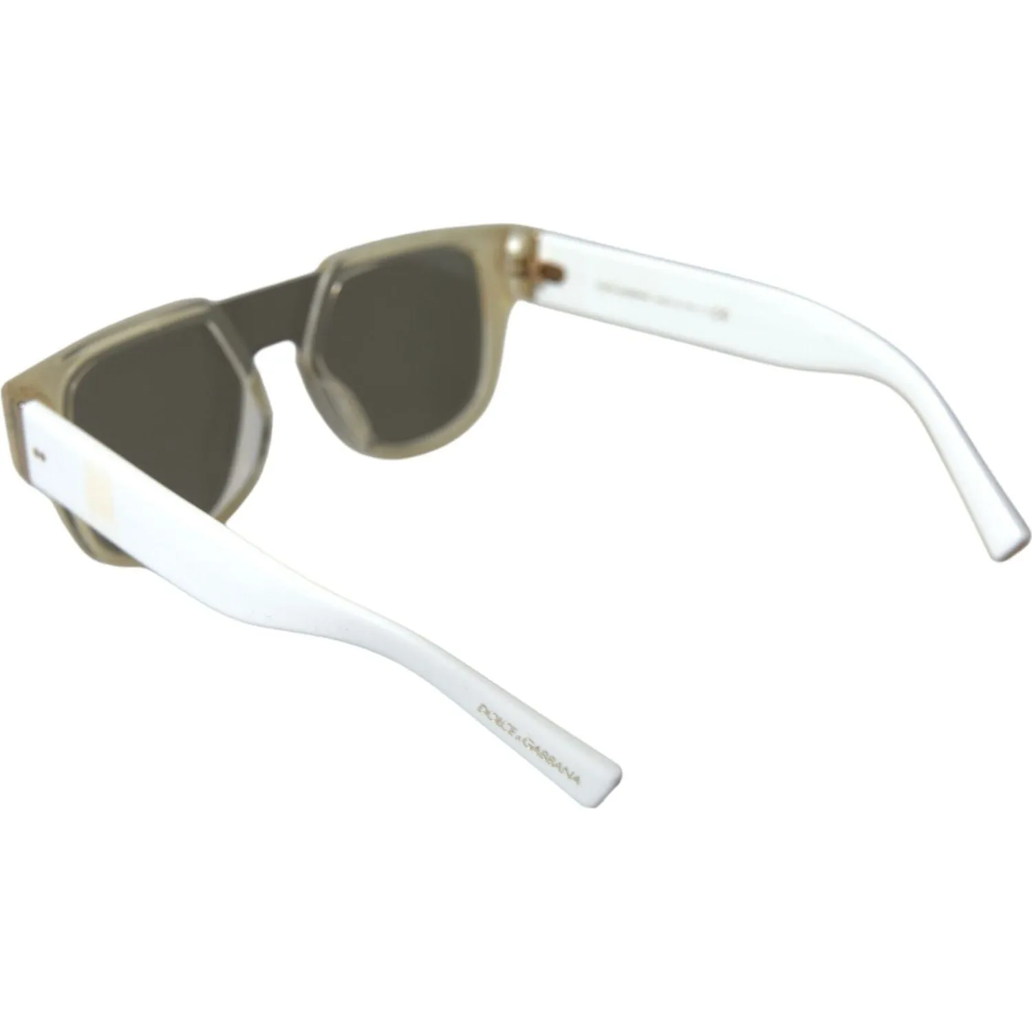 Dolce & Gabbana Chic White Acetate Designer Sunglasses