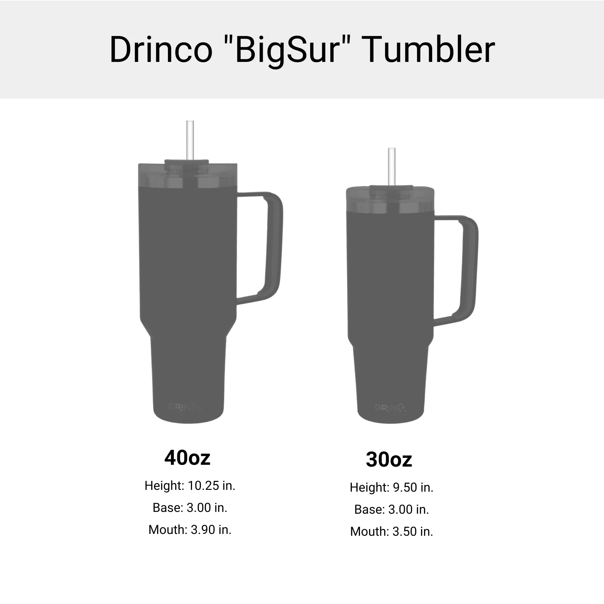 Drinco 40oz BugSur Tumbler with Handle (Kiwi)