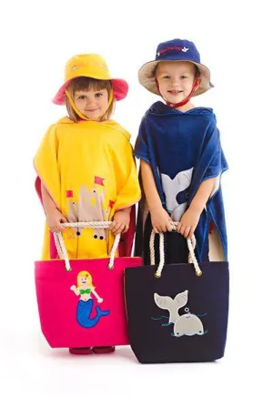 FlapJackKids - Reversible Kids' Sun Hat - Lobster / Whale