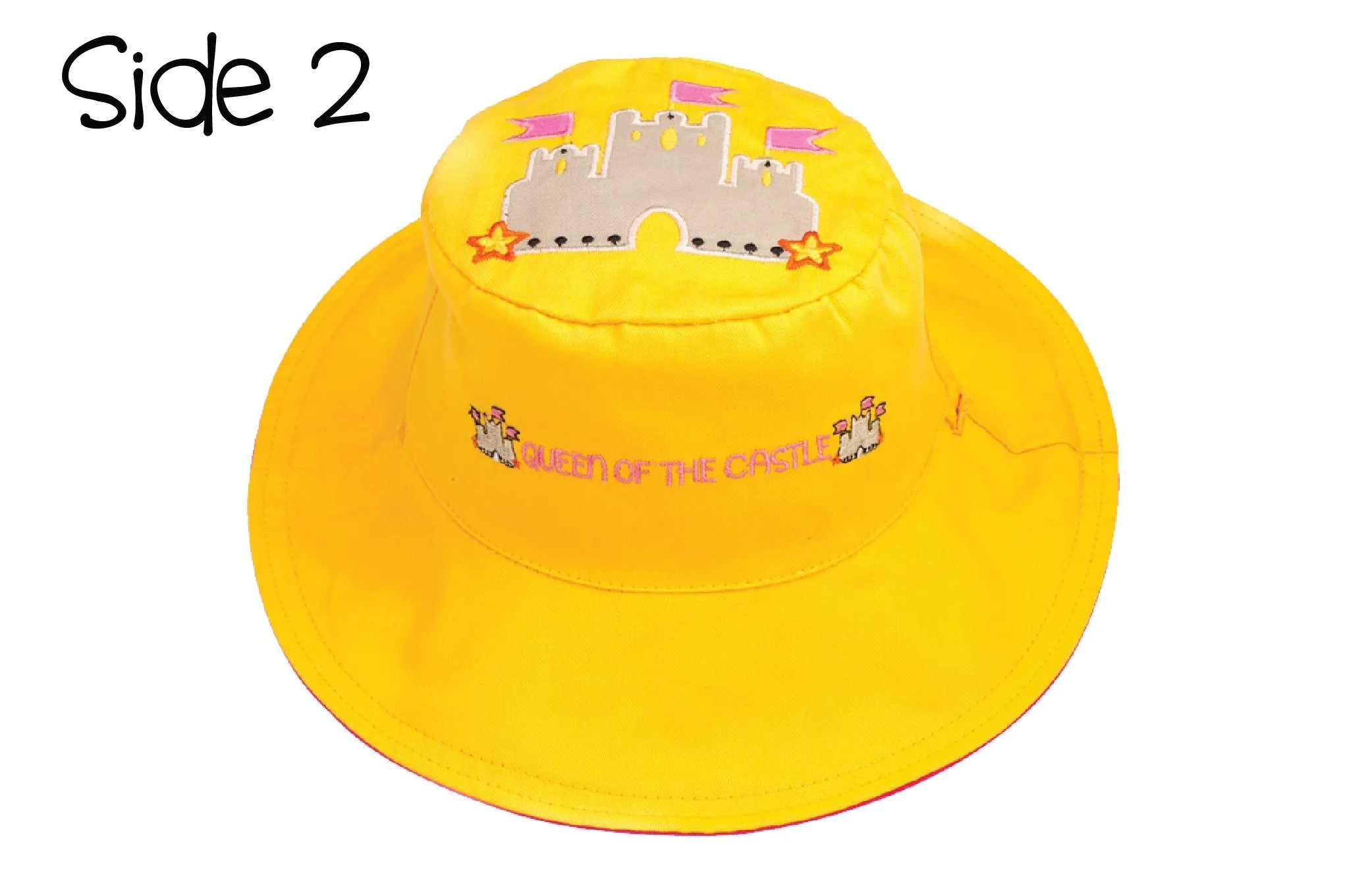 FlapJackKids - Reversible Kids' Sun Hat - Mermaid / Sandcastle