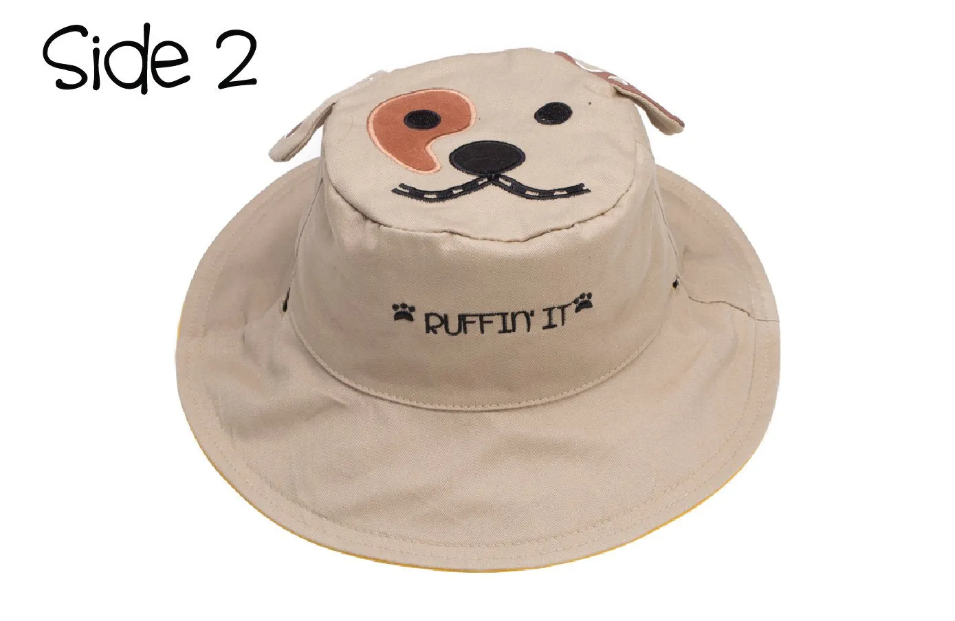 FlapJackKids - Reversible Kids' Sun Hat - Tractor / Dog