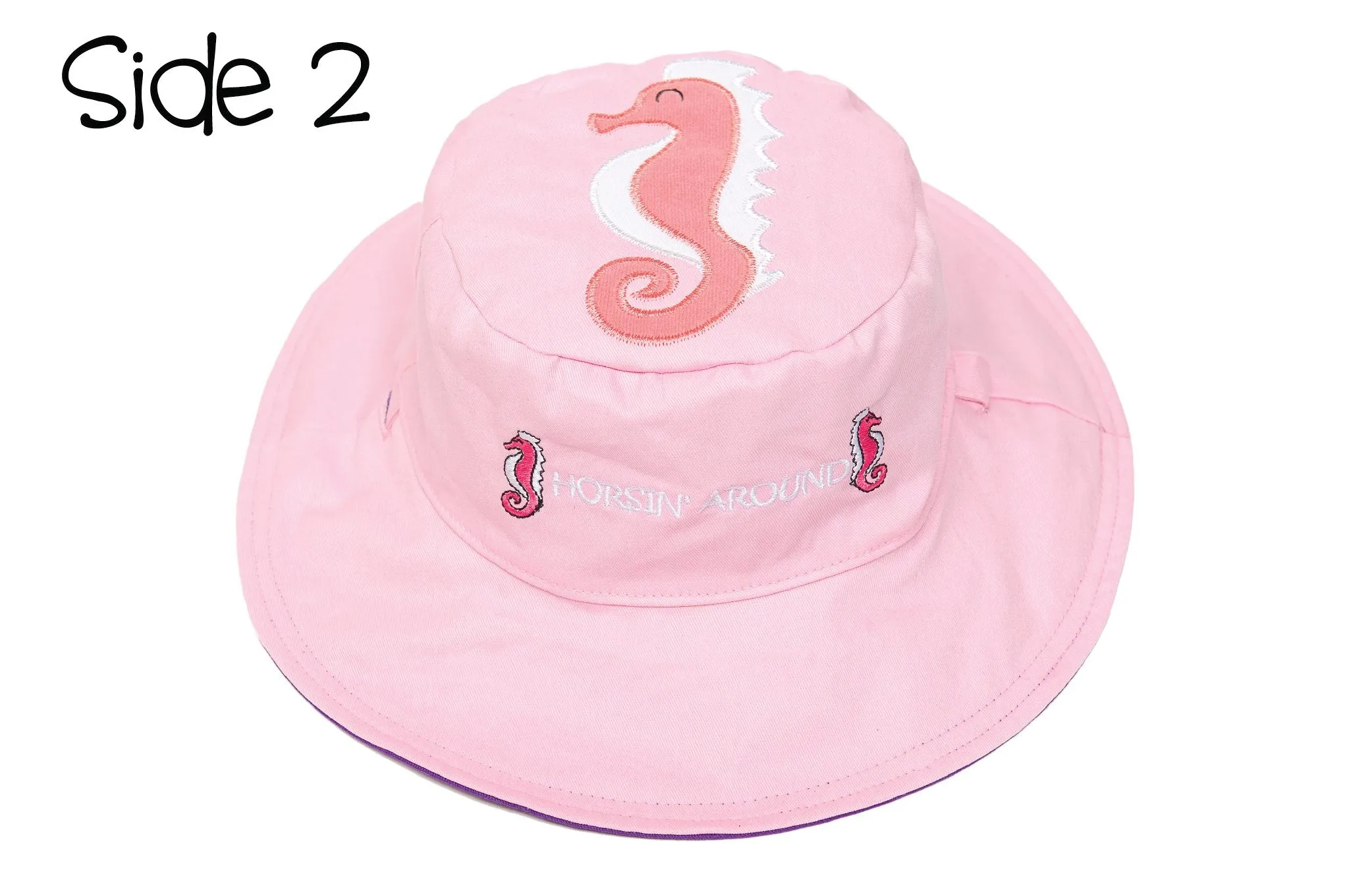 FlapJackKids - Reversible Kids' Sun Hat - Whale / Seahorse