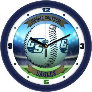 Georgia Southern Wall Clock - Baseball Home Run