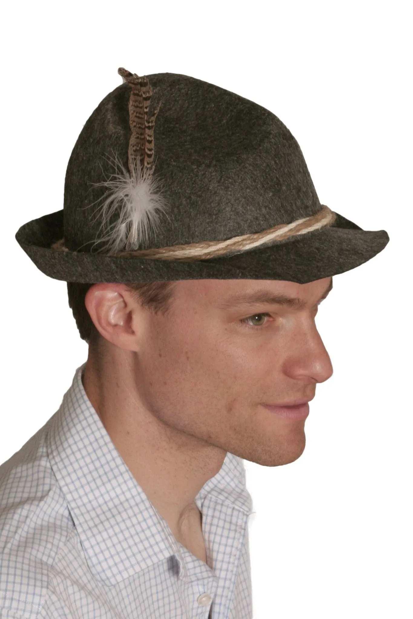 German Fedora Felt Hat Gray