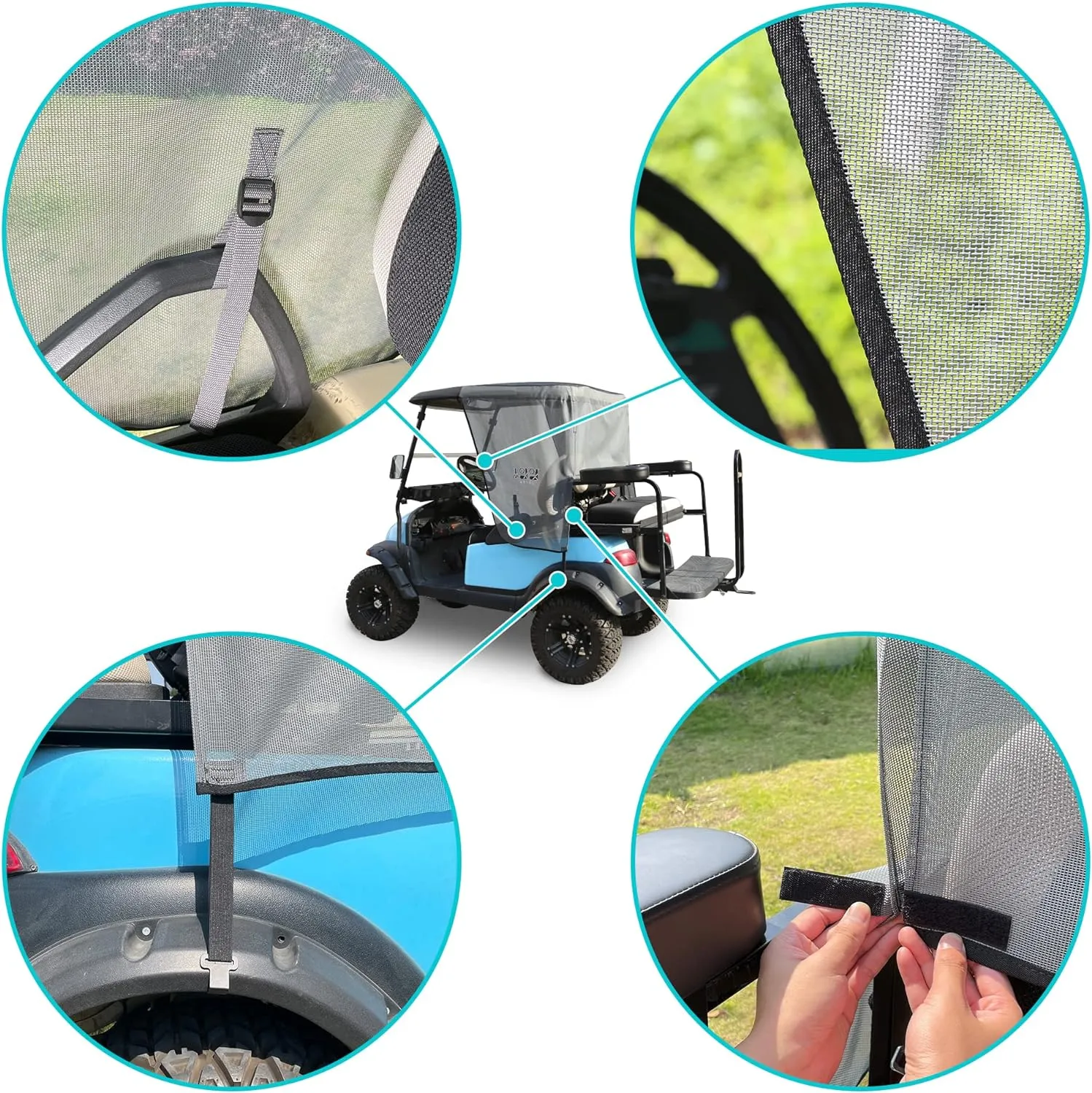 Golf Cart Sun Shade For EZGO TXT & Club Car Precedent - 10L0L