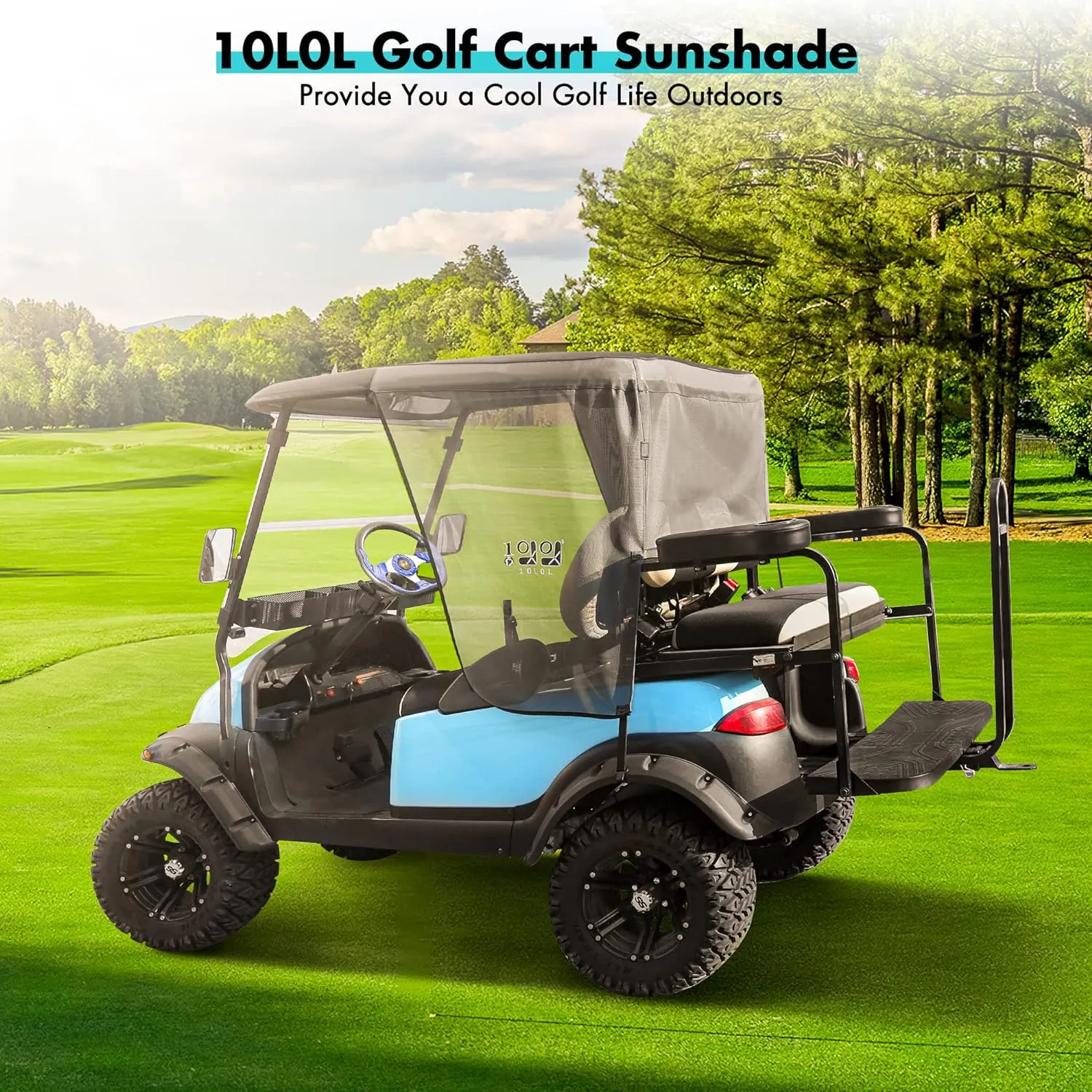 Golf Cart Sun Shade For EZGO TXT & Club Car Precedent - 10L0L