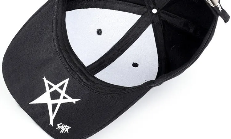 Graffiti Star Black & White Baseball Cap