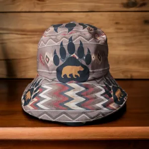 Grey Native design Bucket Hat