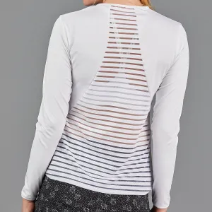 Jade Long-Sleeve Top (white stripe)