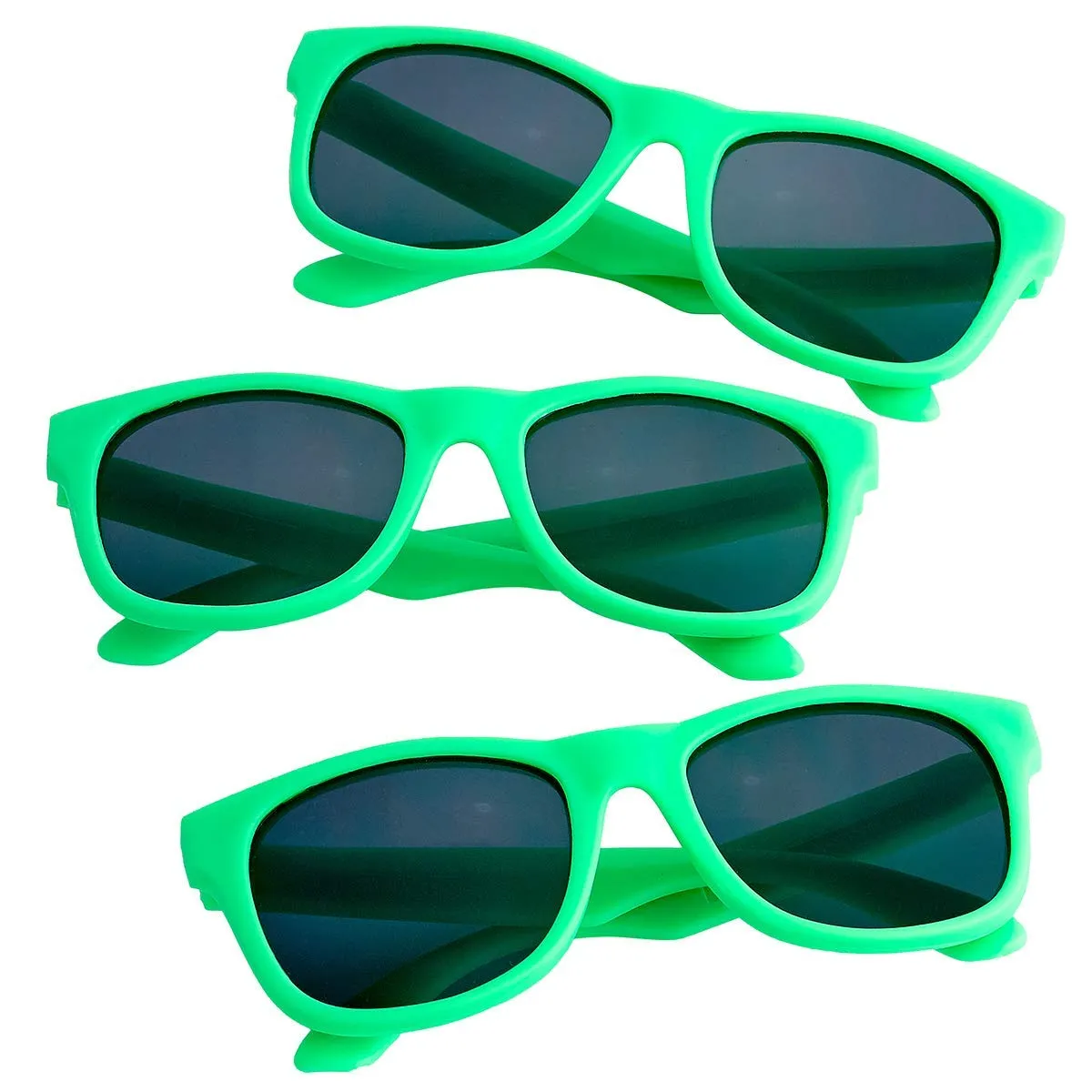 Kicko Green Sunglasses - 3 Pack, Unisex - for Daily Wear, and High Fashion Accessories