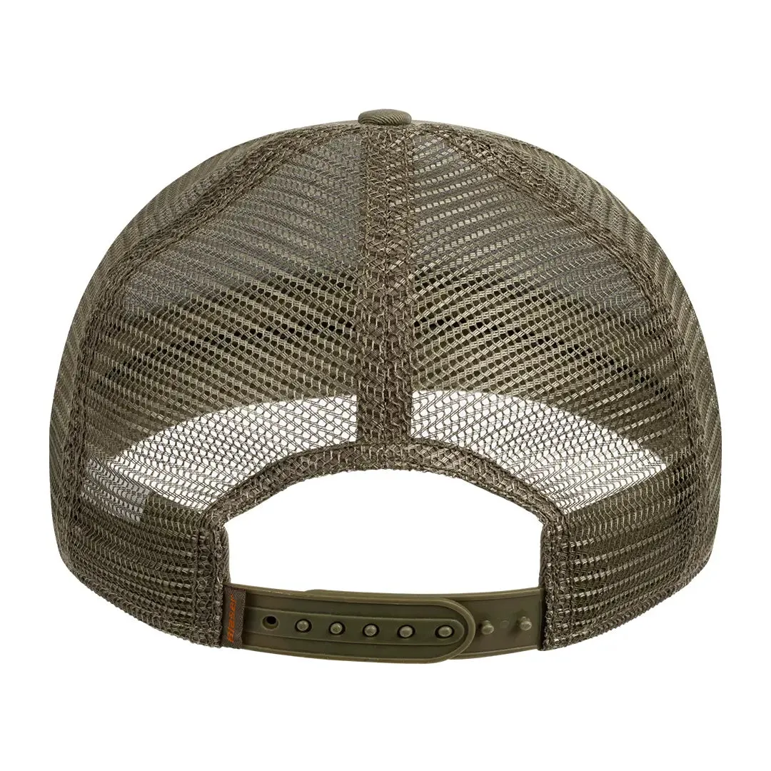 Leather Badge Cap - Dark Olive by Blaser