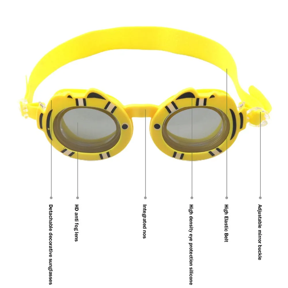 Little Surprise Box Fish Dual Glass Frame Sun protection & Swimming Goggles for Kids, UV protected and Anti Fog.