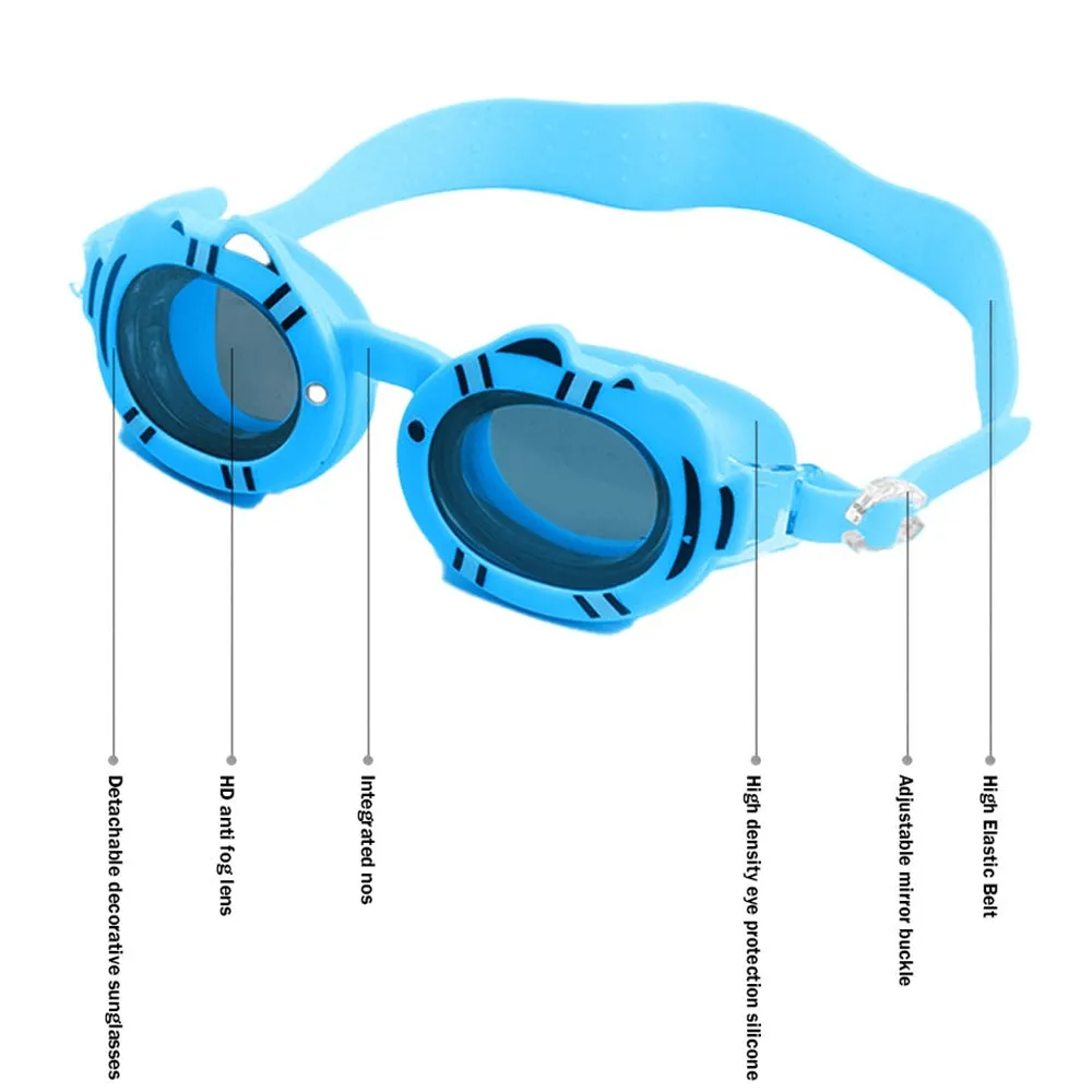 Little Surprise Box Fish Dual Glass Frame Sun protection & Swimming Goggles for Kids, UV protected and Anti Fog.