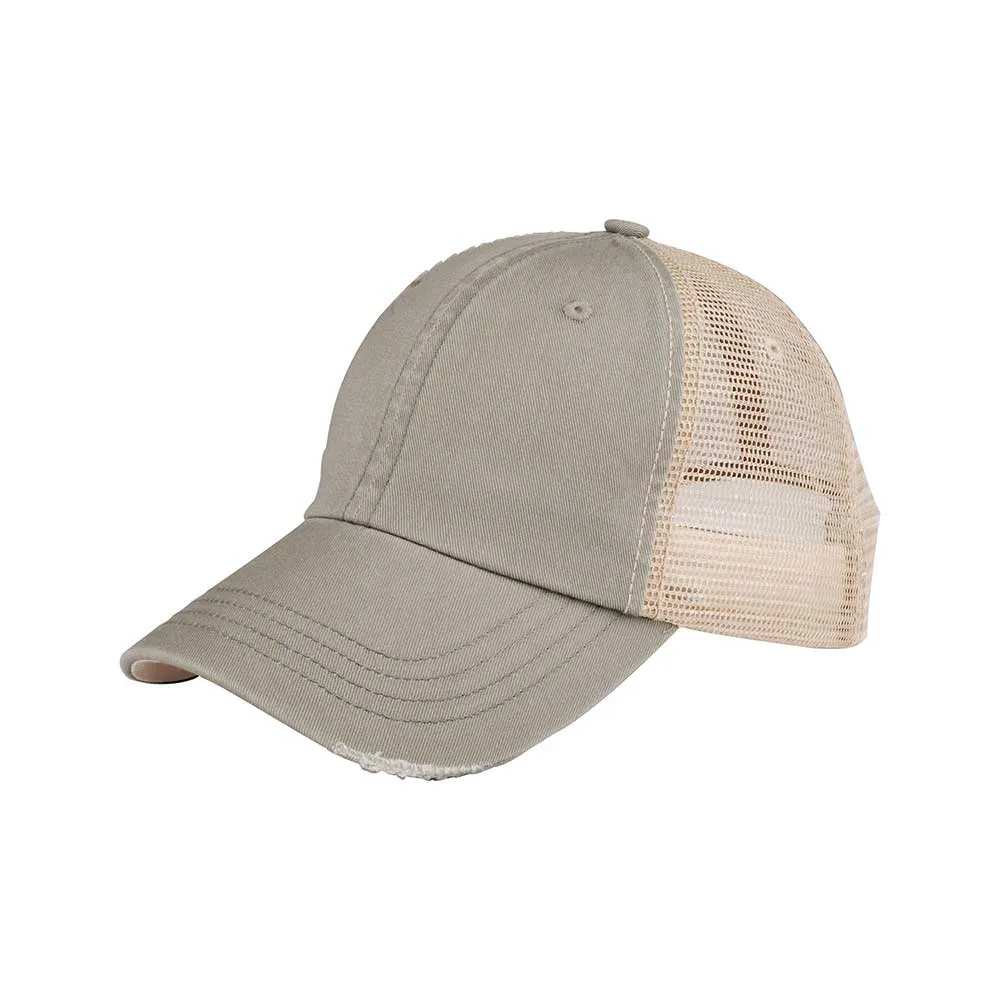 Low Profile Washed Organic Cotton Mesh Cap