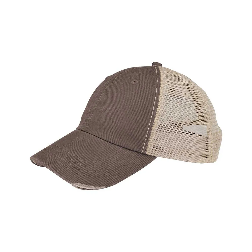 Low Profile Washed Organic Cotton Mesh Cap