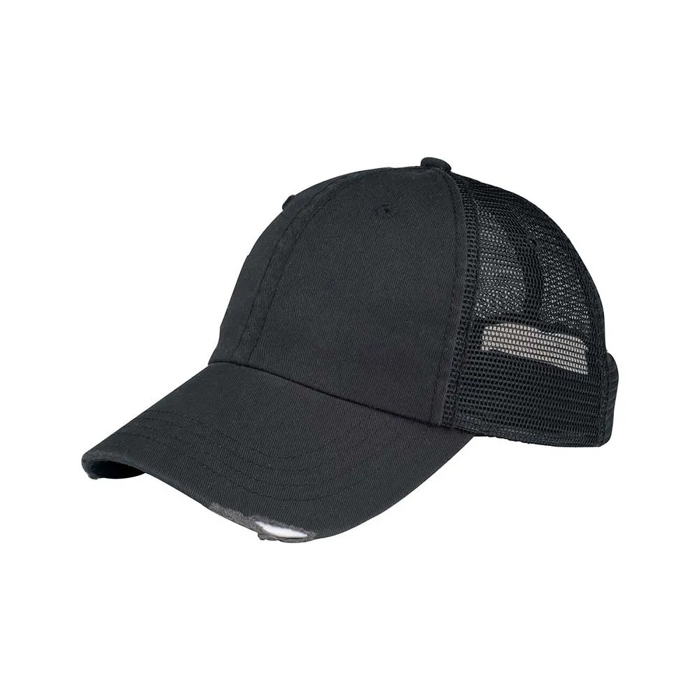 Low Profile Washed Organic Cotton Mesh Cap