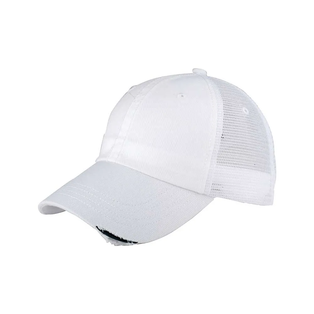 Low Profile Washed Organic Cotton Mesh Cap